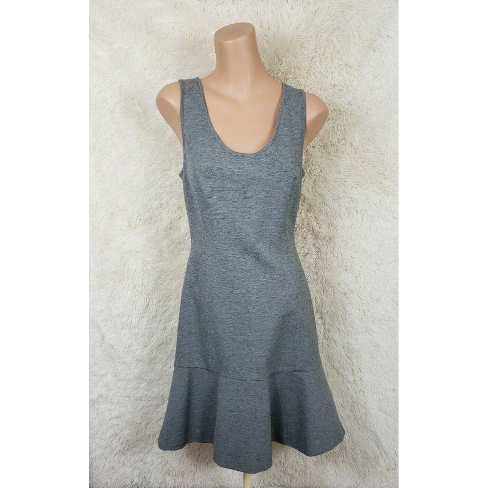 Banana Republic Women's Size 6 Dress Fit Flare Sleeveless Back Zipper Gray G